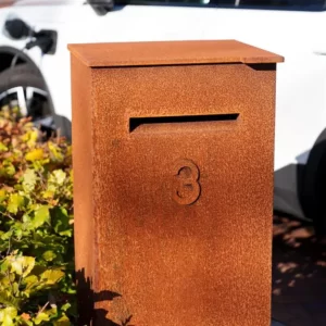 Skrzynka na paczki CASE CORTEN 500x400x1200 - obrazek 2