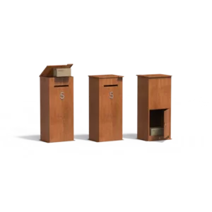 Skrzynka na paczki CASE CORTEN 500x400x1200 - obrazek 3