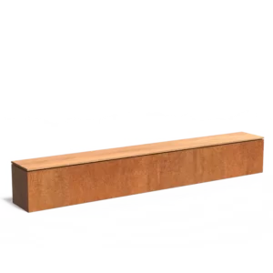 Cokół z siedzeniem CORTEN 3000x400x430