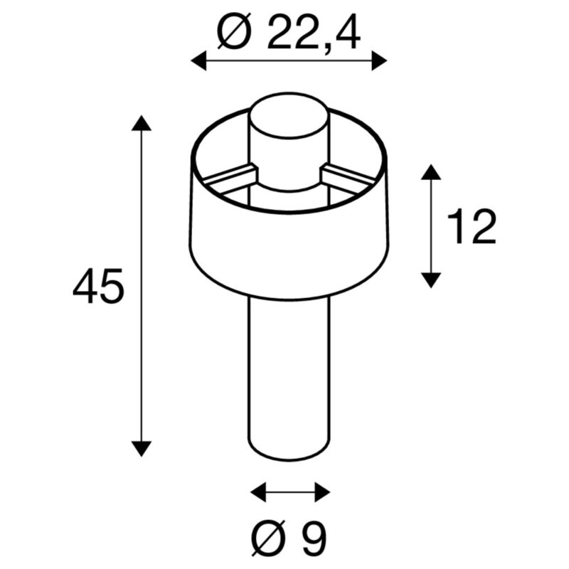 Lampa PHOTONI CYL POLE 45 czarny - obrazek 3