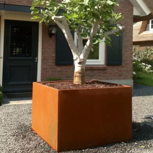 Donica CAREZZ z dnem CORTEN 1000x500x500 - obrazek 2