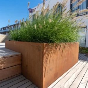 Donica CAREZZ z dnem CORTEN 1000x500x500 - obrazek 3