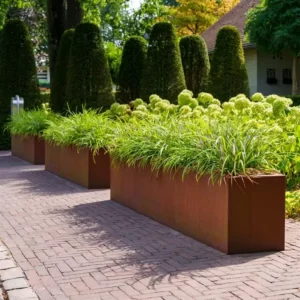 Donica CAREZZ z dnem CORTEN 1000x500x500 - obrazek 4