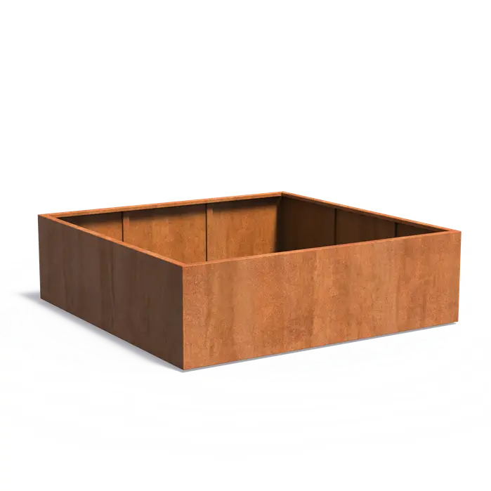 Donica CAREZZ z dnem CORTEN 2000x2000x600