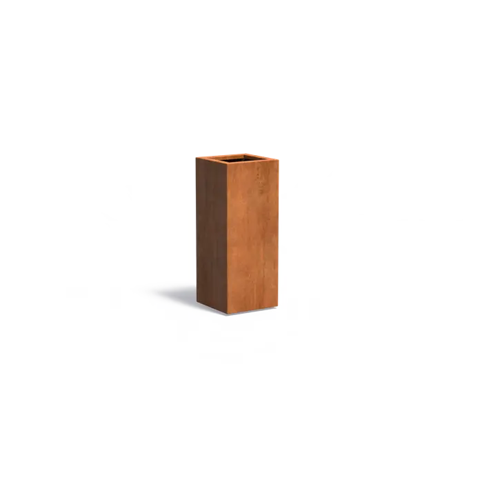 Donica CAREZZ z dnem CORTEN 400x400x1000
