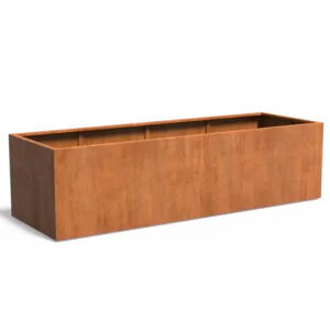 Donica CAREZZ z dnem CORTEN 3000x1000x800