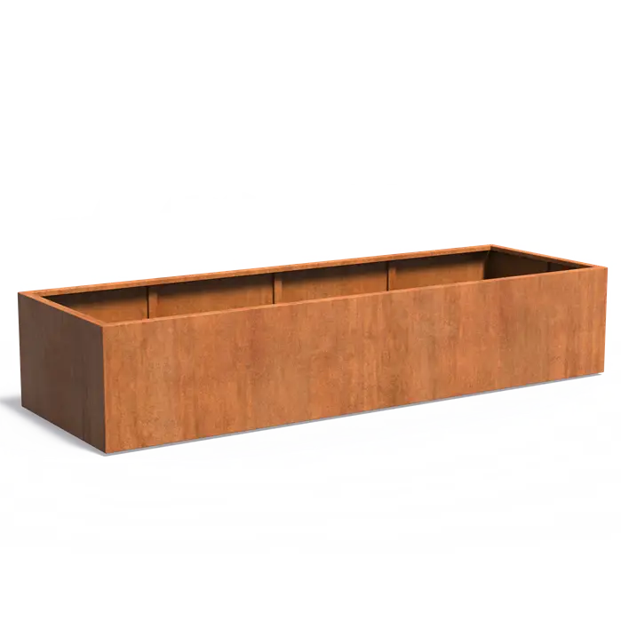 Donica CAREZZ z dnem CORTEN 3000x1000x600