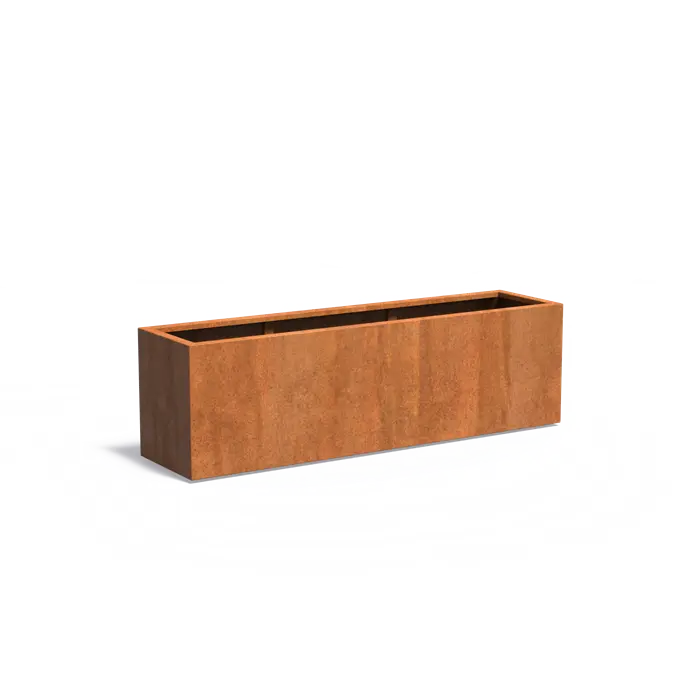Donica CAREZZ z dnem CORTEN 2000x500x600