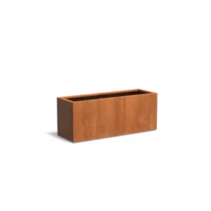 Donica CAREZZ z dnem CORTEN 1500x500x600
