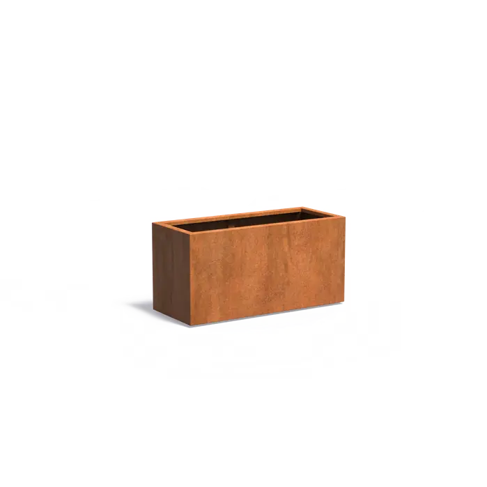 Donica CAREZZ z dnem CORTEN 1200x500x600