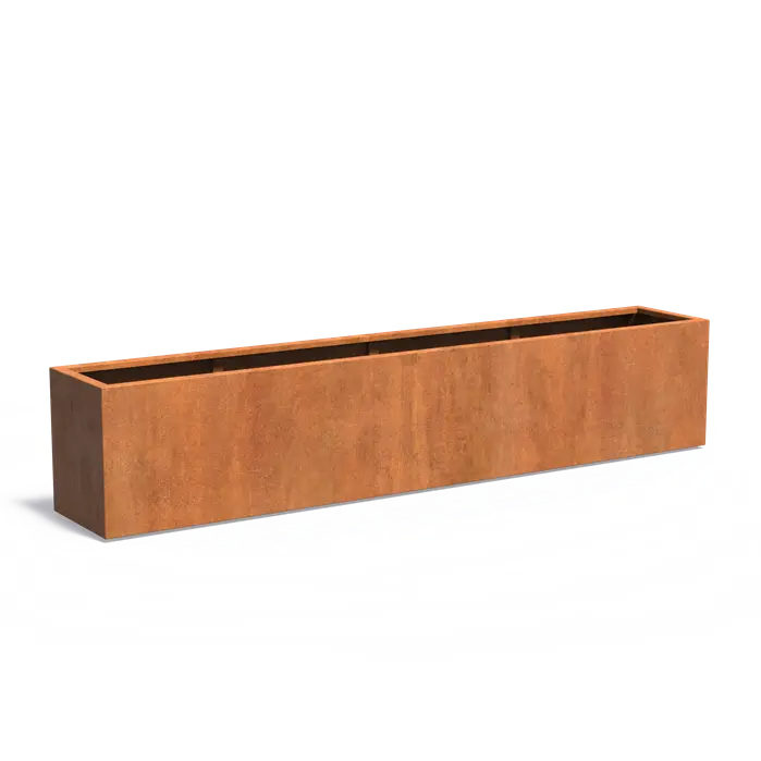 Donica CAREZZ z dnem CORTEN 3000x500x600