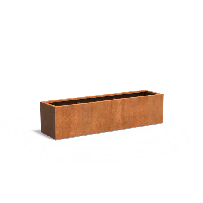 Donica CAREZZ z dnem CORTEN 2000x500x500
