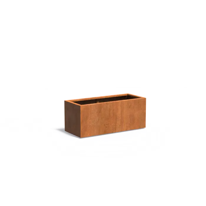 Donica CAREZZ z dnem CORTEN 1200x500x500