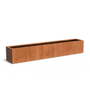 Donica CAREZZ z dnem CORTEN 3000x500x500