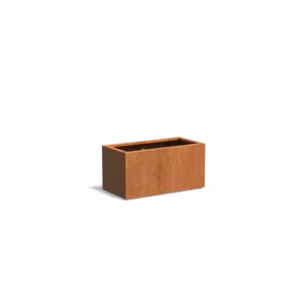 Donica CAREZZ z dnem CORTEN 1000x500x500