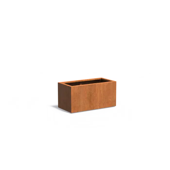 Donica CAREZZ z dnem CORTEN 1000x500x500