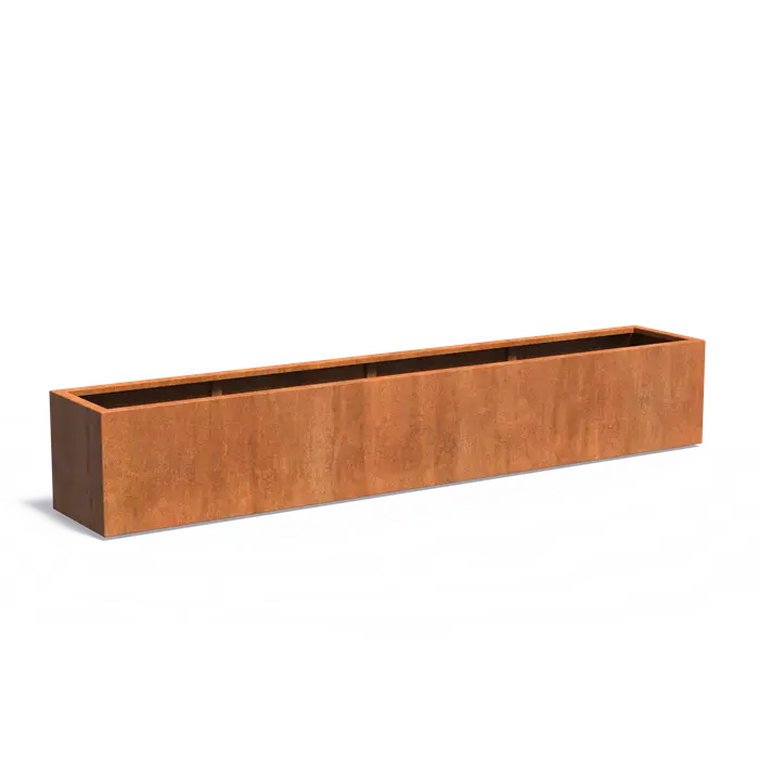 Donica CAREZZ z dnem CORTEN 3000x500x500