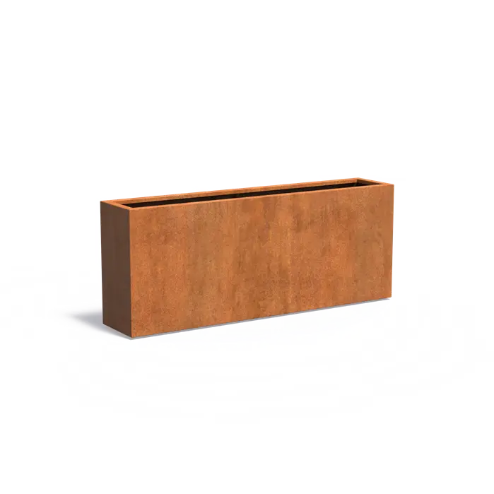 Donica CAREZZ z dnem CORTEN 2000x400x800
