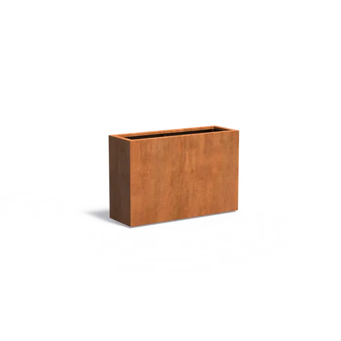 Donica CAREZZ z dnem CORTEN 1200x400x800