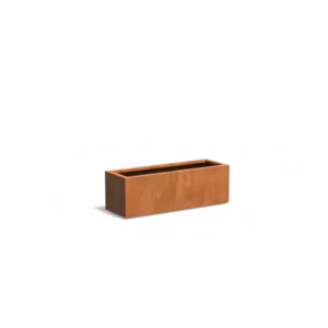 Donica CAREZZ z dnem CORTEN 1200x400x400