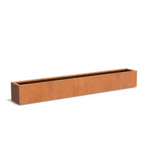 Donica CAREZZ z dnem CORTEN 2000x400x400