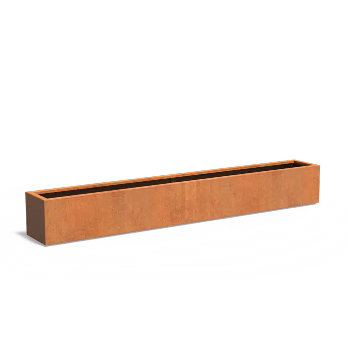 Donica CAREZZ z dnem CORTEN 2000x400x400