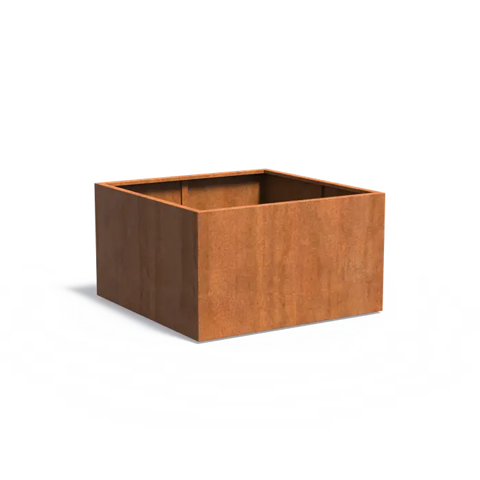 Donica CAREZZ z dnem CORTEN 1400x1400x800
