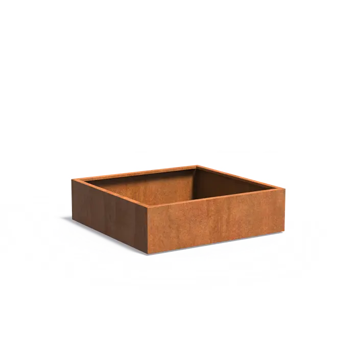 Donica CAREZZ z dnem CORTEN 1400x1400x400