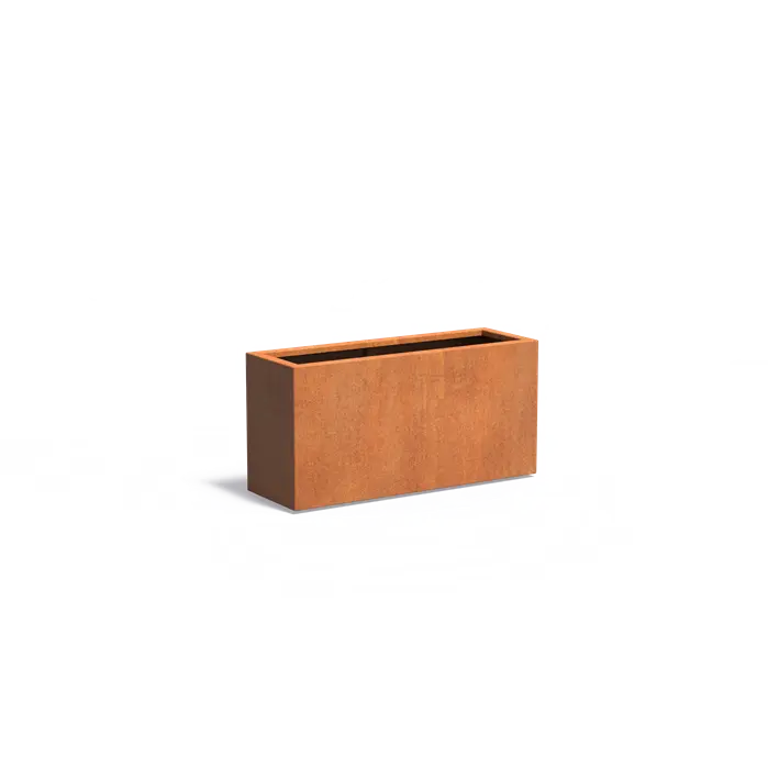 Donica CAREZZ z dnem CORTEN 1200x400x600