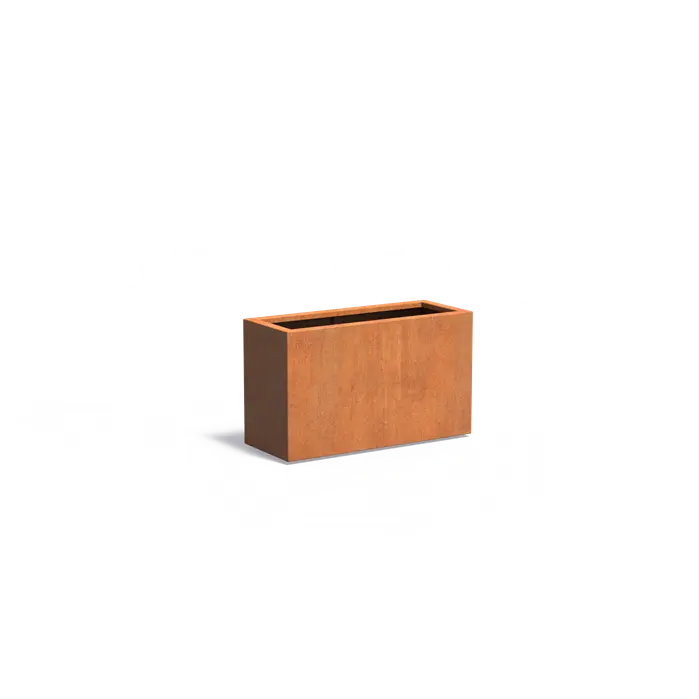 Donica CAREZZ z dnem CORTEN 1000x400x600