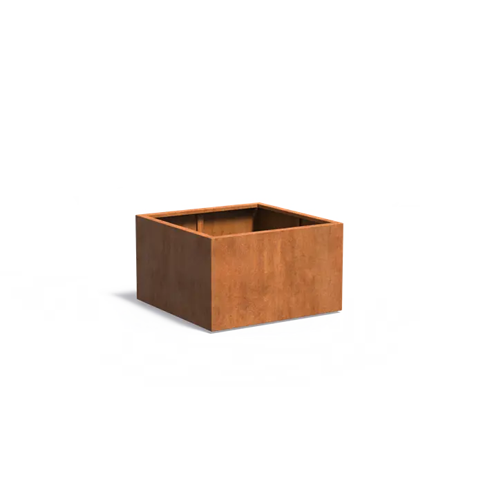 Donica CAREZZ z dnem CORTEN 1000x1000x600