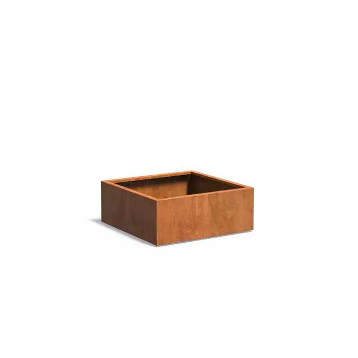Donica CAREZZ z dnem CORTEN 1000x400x400