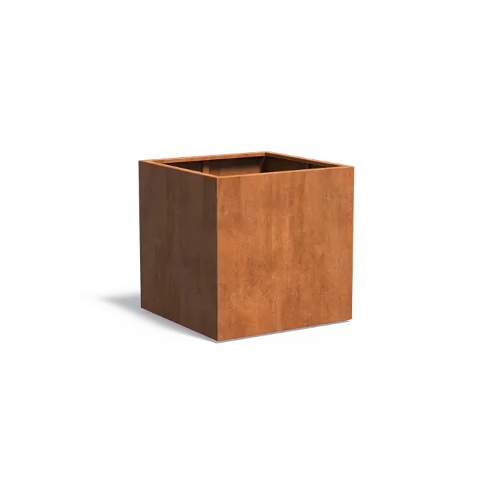 Donica CAREZZ z dnem CORTEN 1000x1000x1000