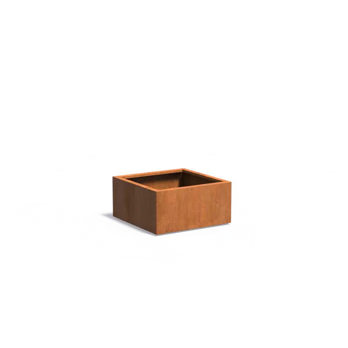 Donica CAREZZ z dnem CORTEN 800x800x400