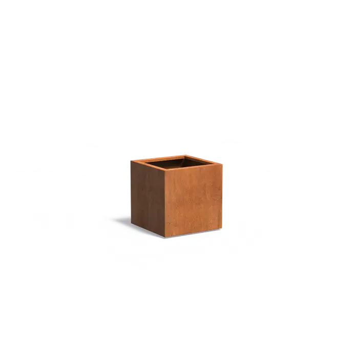 Donica CAREZZ z dnem CORTEN 600x600x600