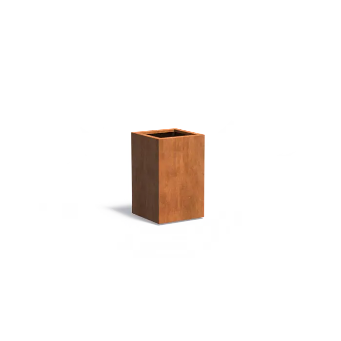 Donica CAREZZ z dnem CORTEN 500x500x800
