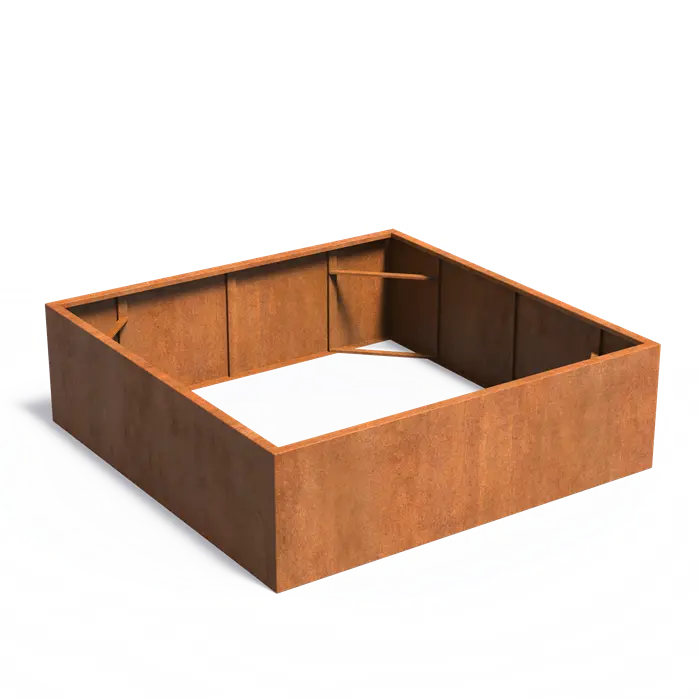 Donica CAREZZ bez dna CORTEN 2000x2000x600