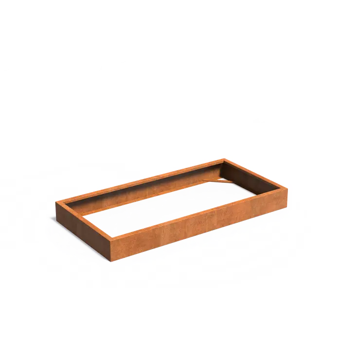Donica CAREZZ bez dna CORTEN 2000x1000x200