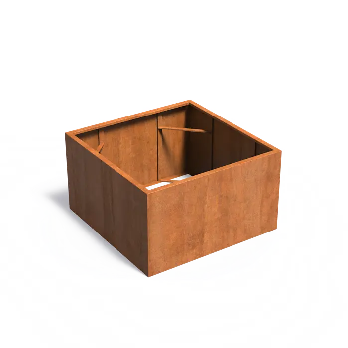 Donica CAREZZ bez dna CORTEN 1400x1400x800