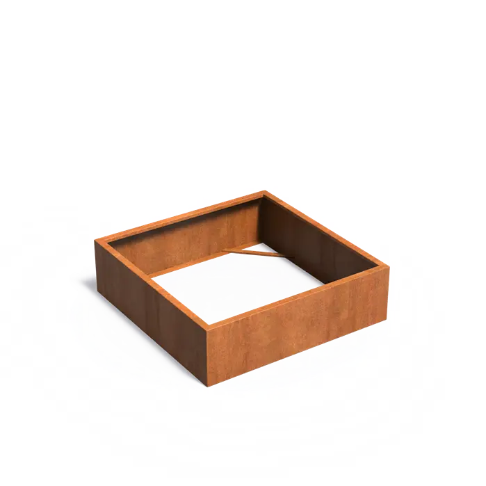 Donica CAREZZ bez dna CORTEN 1400x1400x400