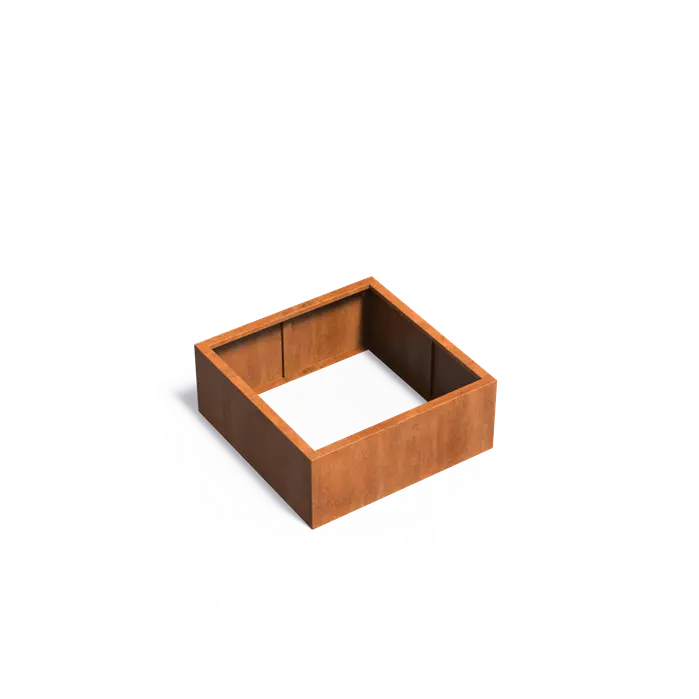Donica CAREZZ bez dna CORTEN 1000x1000x400