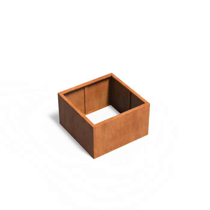 Donica CAREZZ bez dna CORTEN 1000x1000x600
