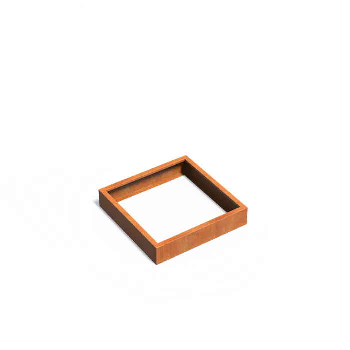 Donica CAREZZ bez dna CORTEN 1000x1000x200