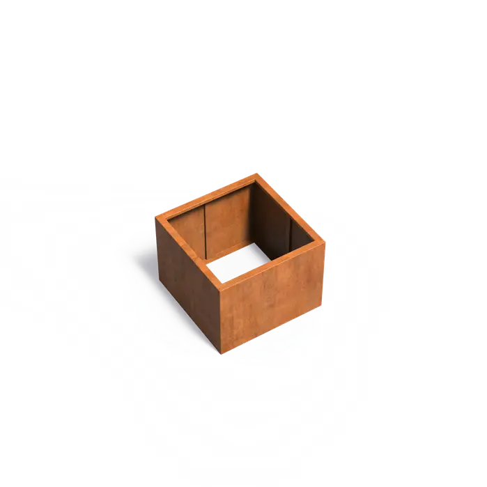 Donica CAREZZ bez dna CORTEN 800x800x600