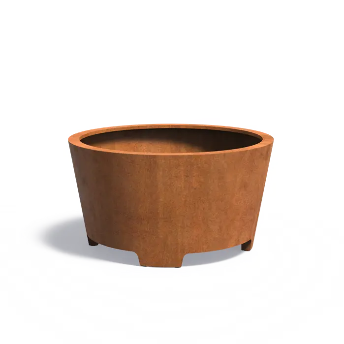 Donica CONIC z nóżkami CORTEN 1500x800