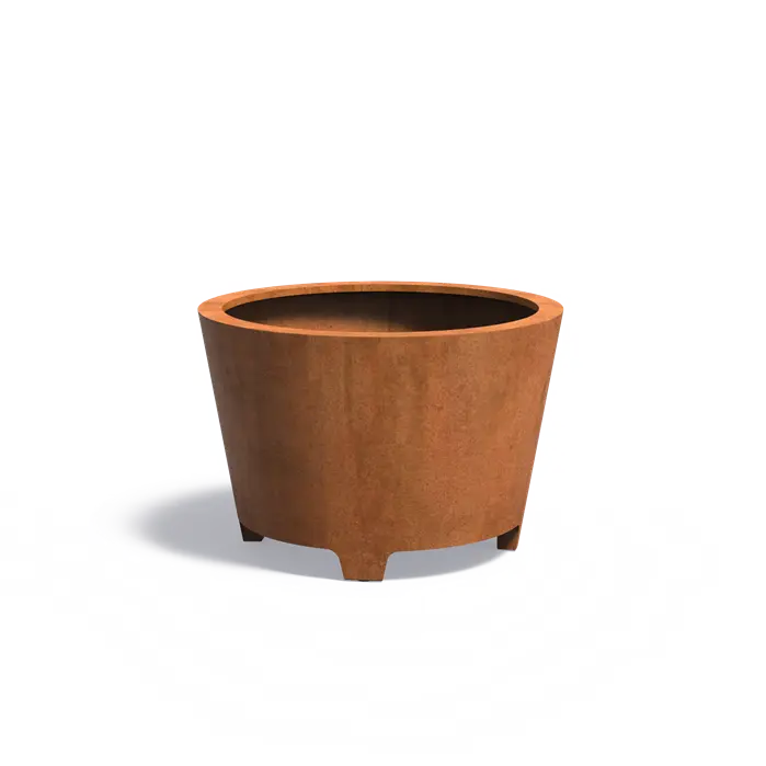 Donica CONIC z nóżkami CORTEN 1200x800