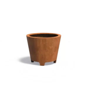 Donica CONIC z nóżkami CORTEN 1000x800