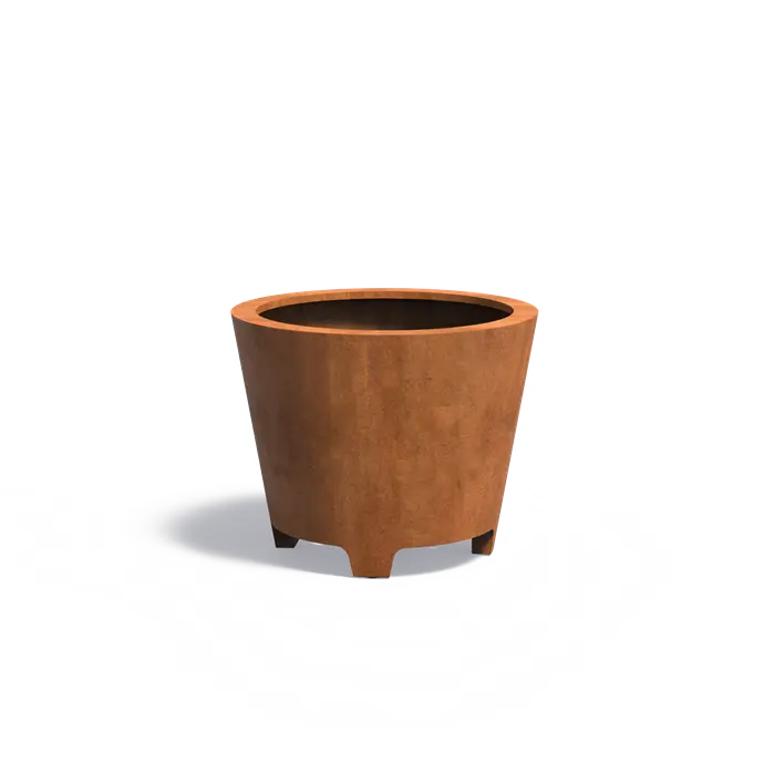 Donica CONIC z nóżkami CORTEN 1000x800