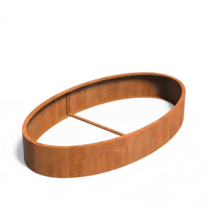 Donica ELLIPSE bez dna CORTEN 2800x1600x400
