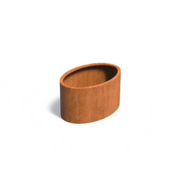 Donica ELLIPSE bez dna CORTEN 1200x800x600